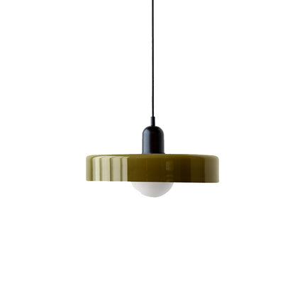 Ceramic Disc Orb Pendant Lamp