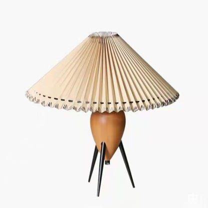 Mid-century Pleated Table Lamp