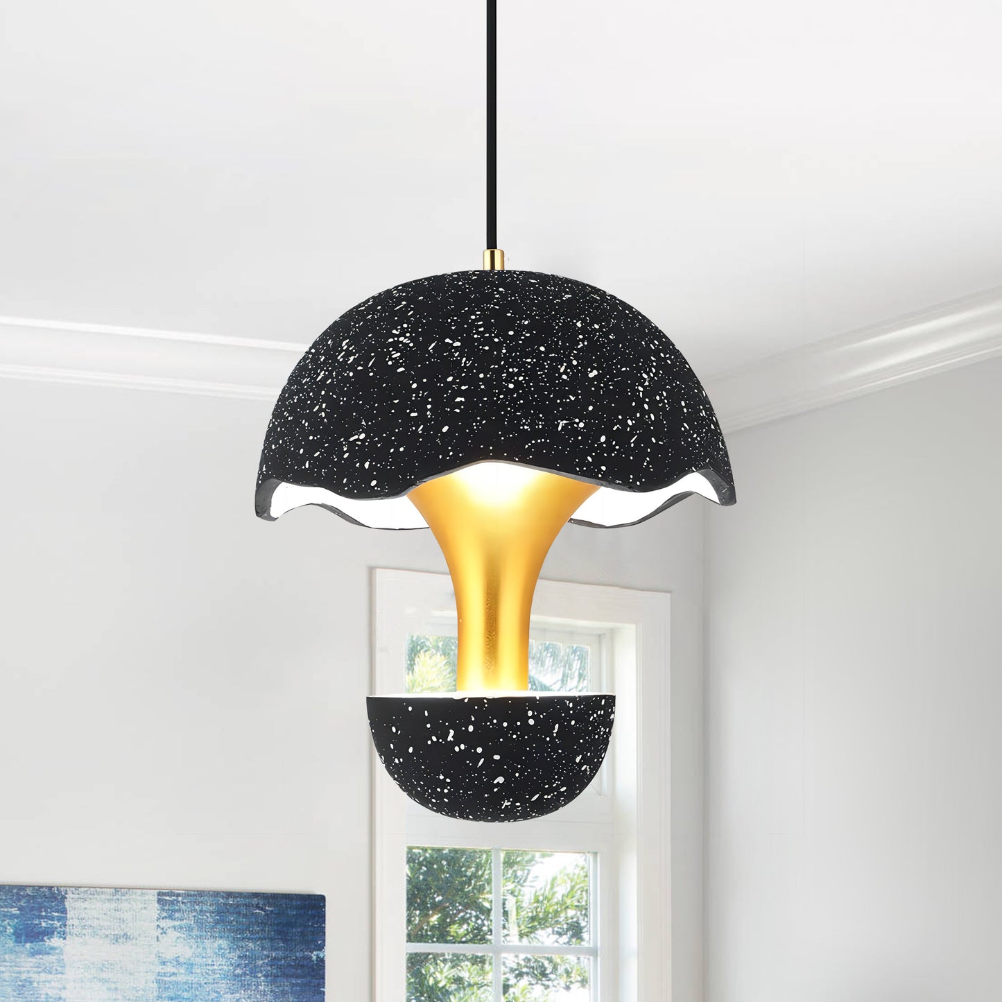 Cement Mushroom Pendant Lamp