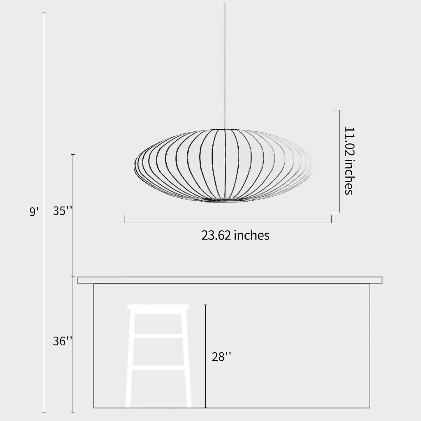 Nelson Saucer Bubble Pendant