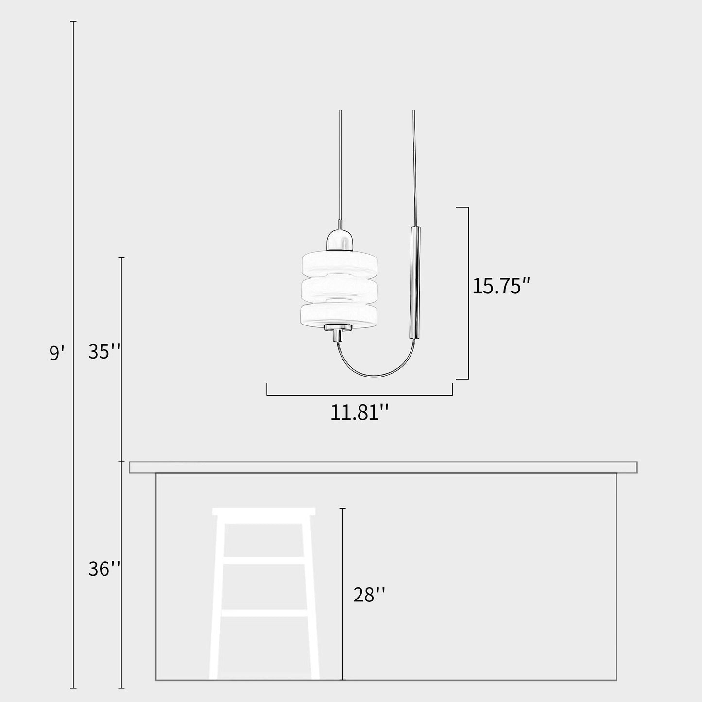 Triple Puck Pendant Lamp