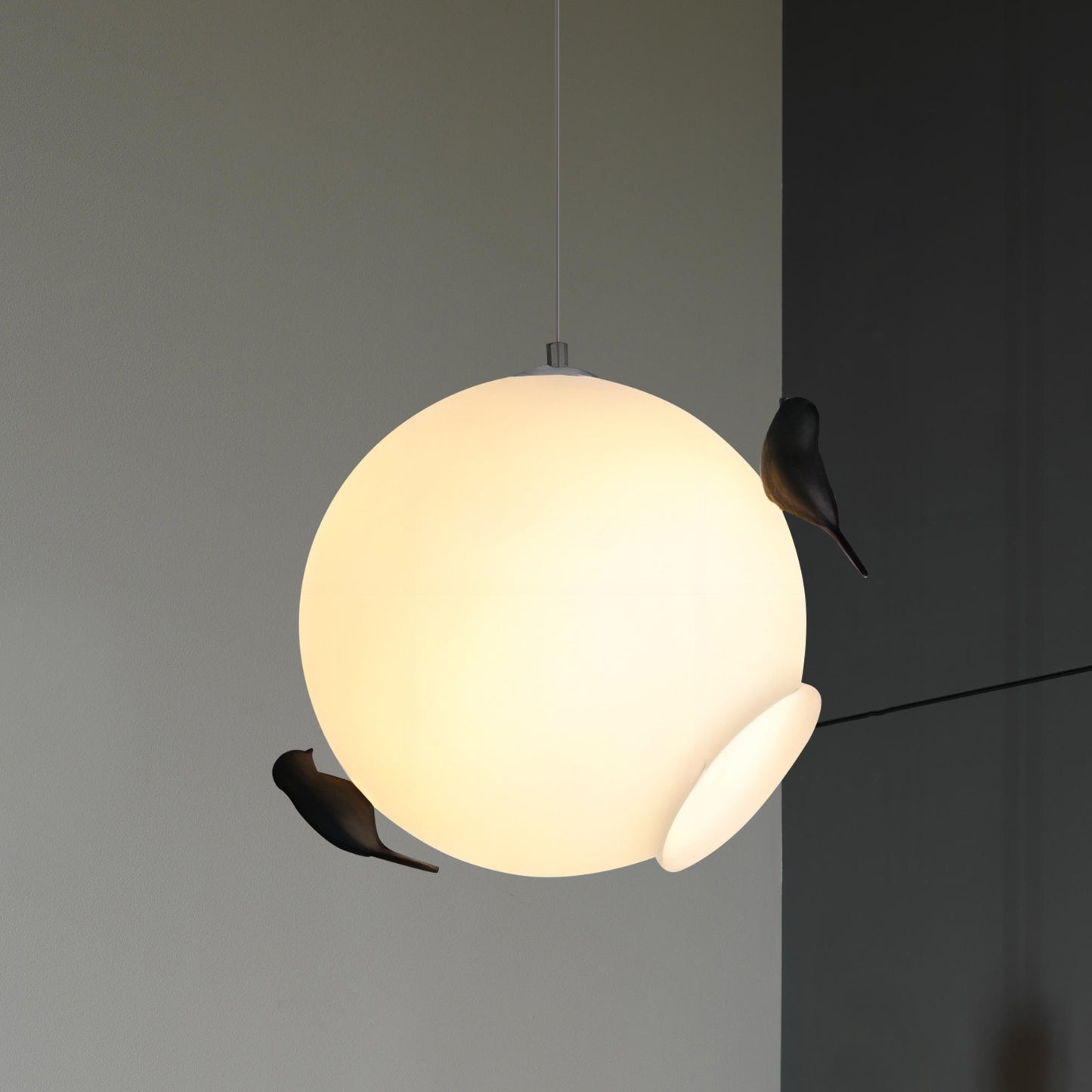 Bird Glass Pendant Lamp