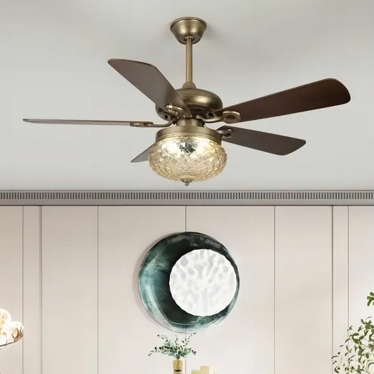 Bronze Crystal Ceiling Fan-A