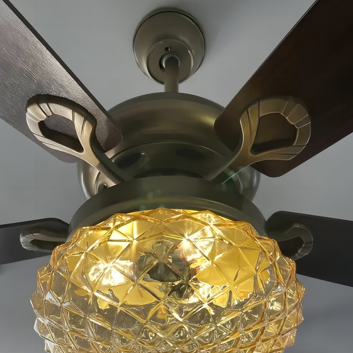 Bronze Crystal Ceiling Fan-A