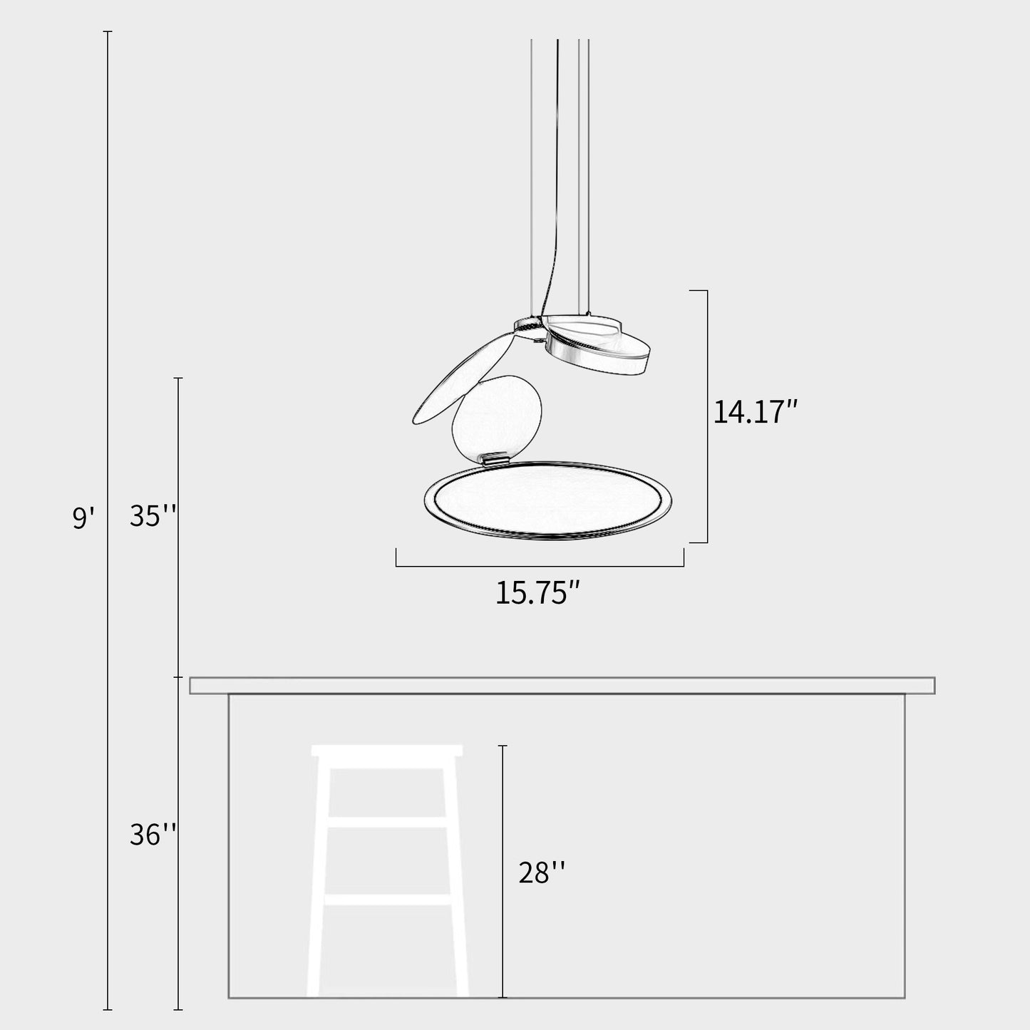 Cut Suspension Lamp