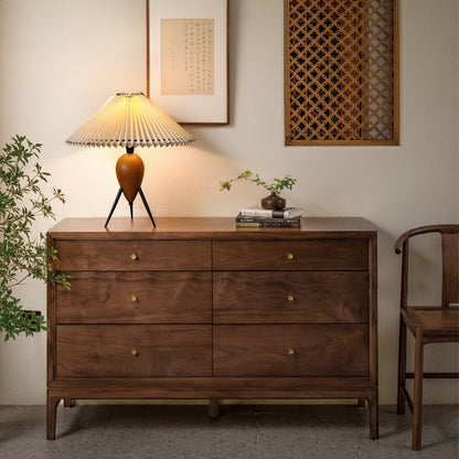 Mid-century Pleated Table Lamp