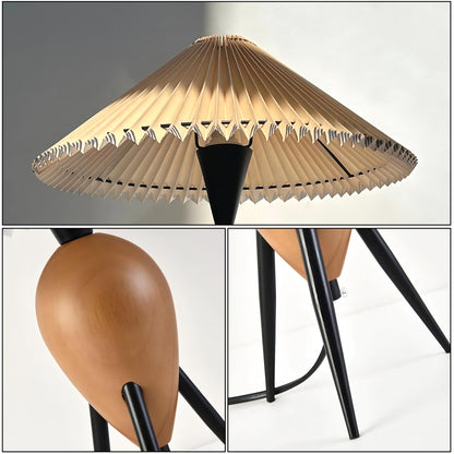 Mid-century Pleated Table Lamp